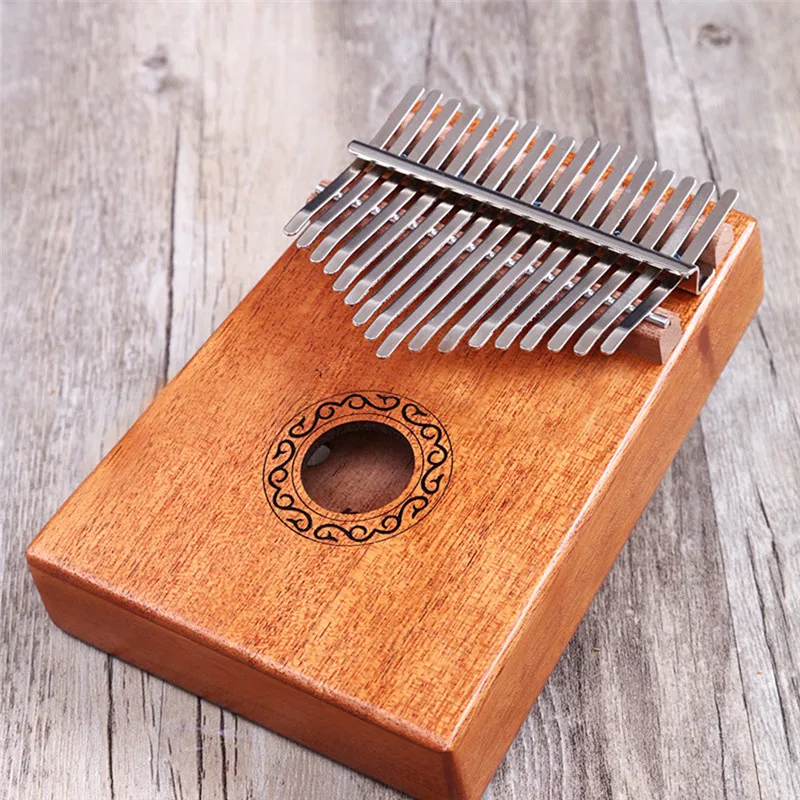 17 ключ палец калимба Mbira санза игрушечное пианино карман Размеры начинающих поддерживая мешок клавиатура маримба древесины музыкальный