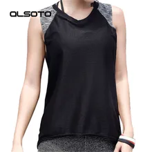 Alsoto летнее Новое сексуальное открытое женское Спортивное платье без рукавов высокого качества Для Фитнеса Йоги быстросохнущая тонкая спортивная одежда