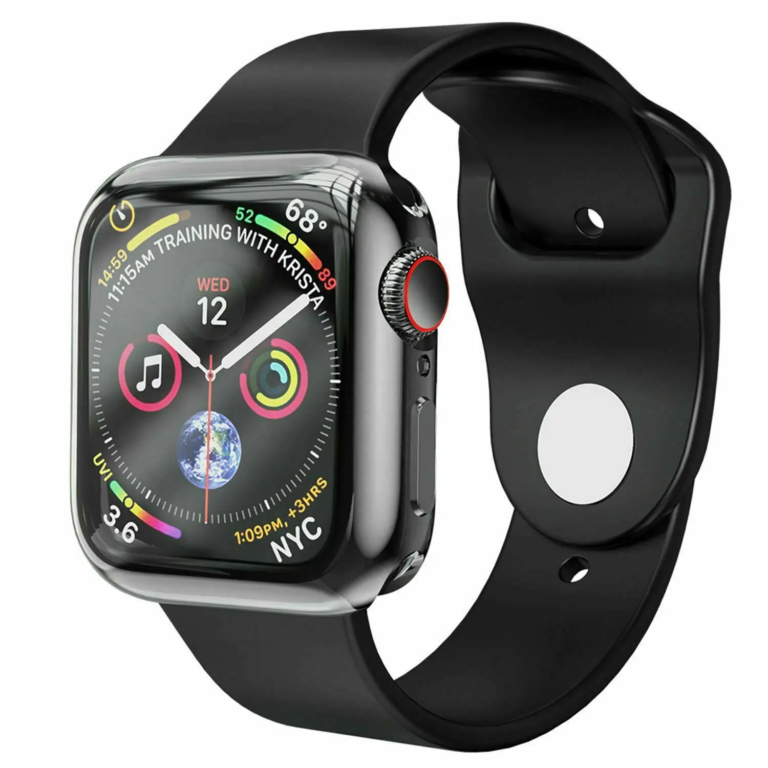 Оригинальный Тонкий чехол для часов HOCO 360 градусов Apple Watch Series 4 5 мягкая прозрачная
