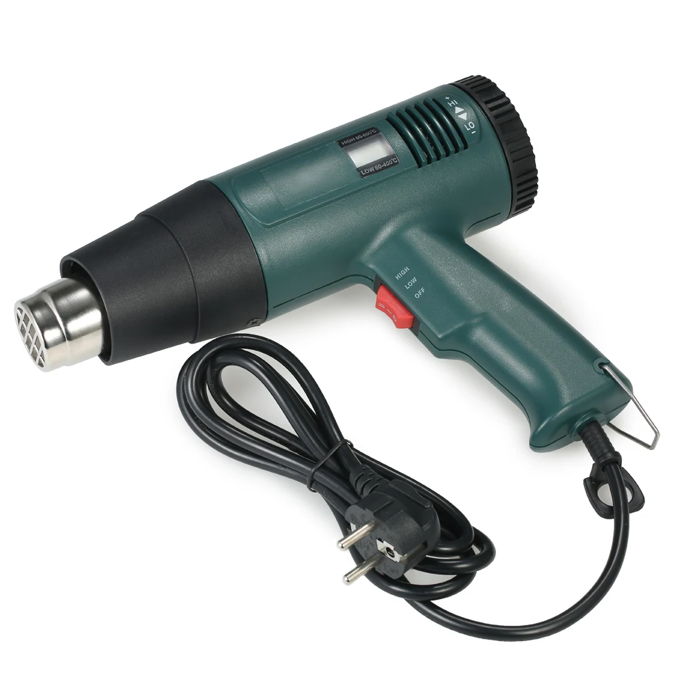 

1800W Digital Hot Air Gun Temperature-controlled Heat Gun Hair dryer Soldering hairdryer Gun build tool with 4pcs Nozzle