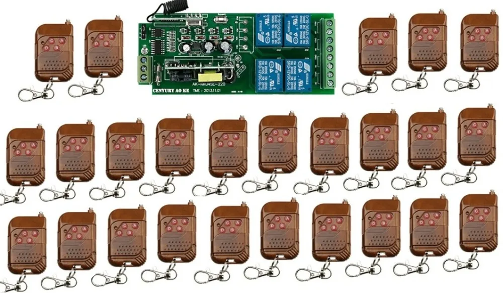 85V250V4CHRFWirelessRemoteControlRelaySwitchSecuritySystem