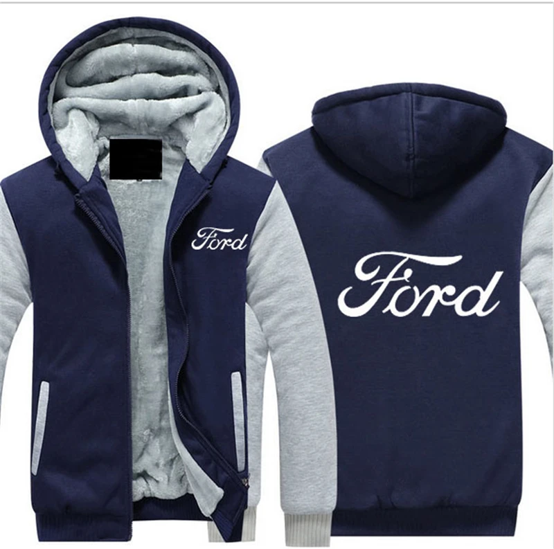 Прямая доставка зимняя теплая куртка Ford бейсбольная унисекс шерстяная подкладка