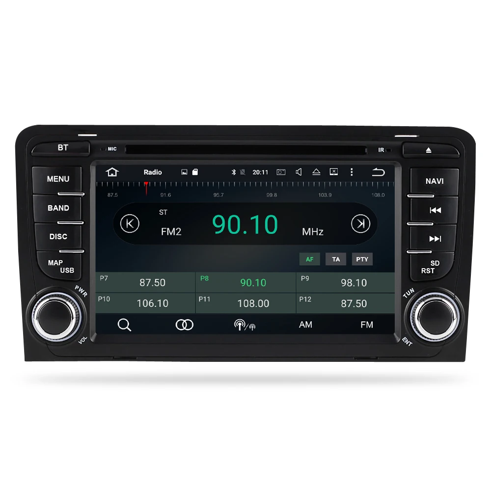 Discount 4G RAM Android 9.0 Car DVD Stereo Multimedia Headunit For Audi/A3/S3  Auto Radio GPS Navigation Video Audio Support OBD2 DVR 18