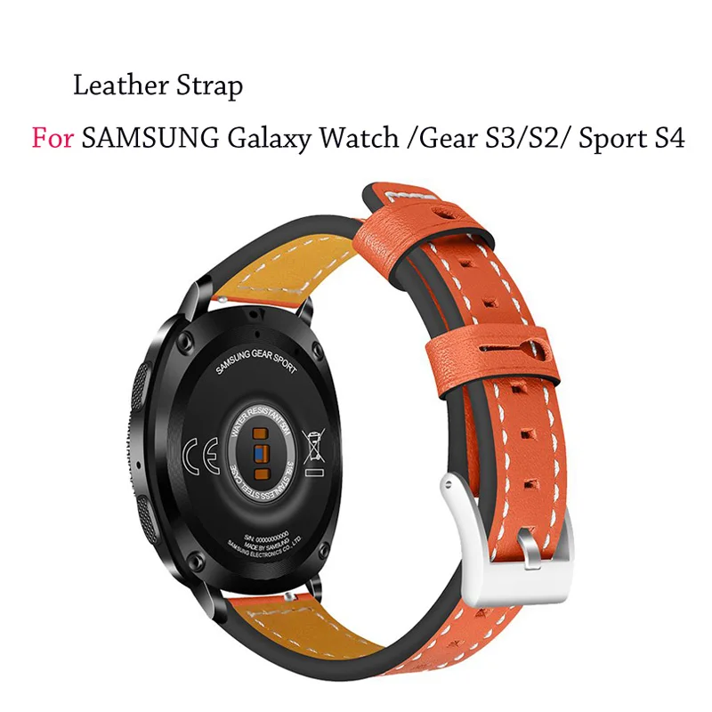 20 мм/22 мм кожаный ремешок для SAMSUNG Galaxy watch 46 мм 42 мм серии Sport S4/gear S2 classic gear S3 Смарт-часы ремешки для часов