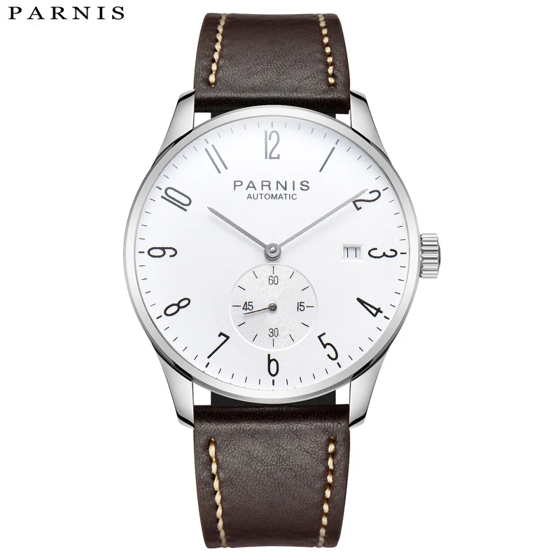 Parnis Mechanical Watches Diver Minimalist Watch for Men Wristwatch Clock Auto Date Waterproof Automatic Relogio Masculino 2018