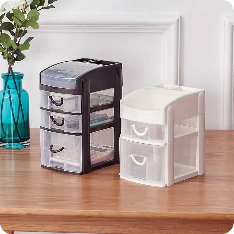 Drawer Plastic Cosmetics Organizer Makeup Organizer Desktop Jewelry Office Storage Box Bathroom KT7