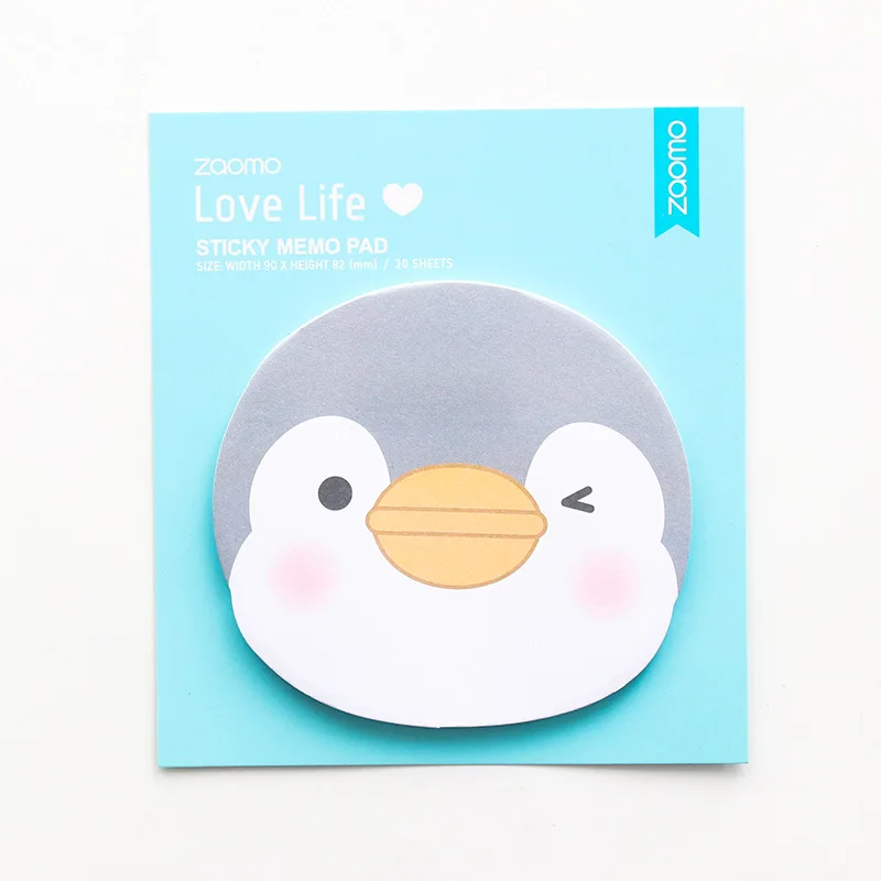 Корея милые Креативные в мультяшном стиле маленький в форме пингвина офис исследование Стикеры для заметок memo pad студенческие принадлежности - Цвет: Blue
