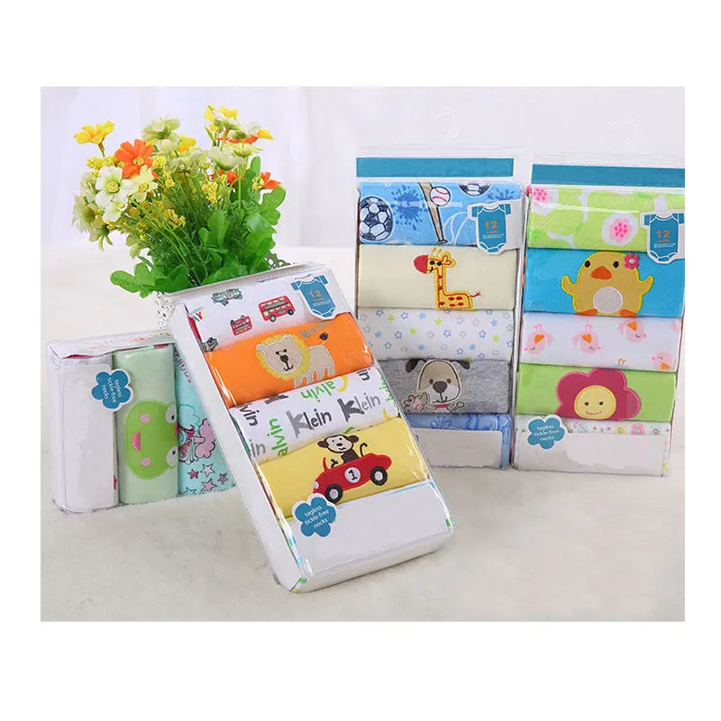 [5Pcs/lot Random Color]Cartoon Print Baby Shorts Cotton Baby Girl Shorts Summer Toddler Unisex Short Pants Newborn Panties