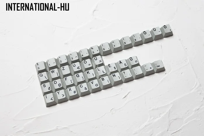 Kprepublique international norde EU UK ES FI FR NO IT PT DE HU пустые буквы Вишневый профиль краситель Sub Keycap толстый PBT для клавиатуры - Цвет: HU x1