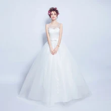 Angel Wedding Dress Marriage Bride Bridal Gown Vestido De Noiva 2017 Lace, flowers, perspective, backless 612