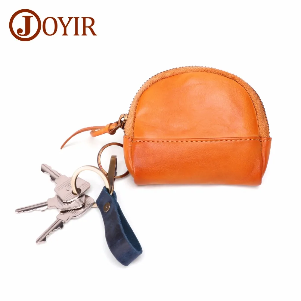 

JOYIR Genuine Leather Coin Purses Women's Small Change Money Bag Pocket Wallets Key Holder Case Mini Pouch Zipper Clutch Handbag