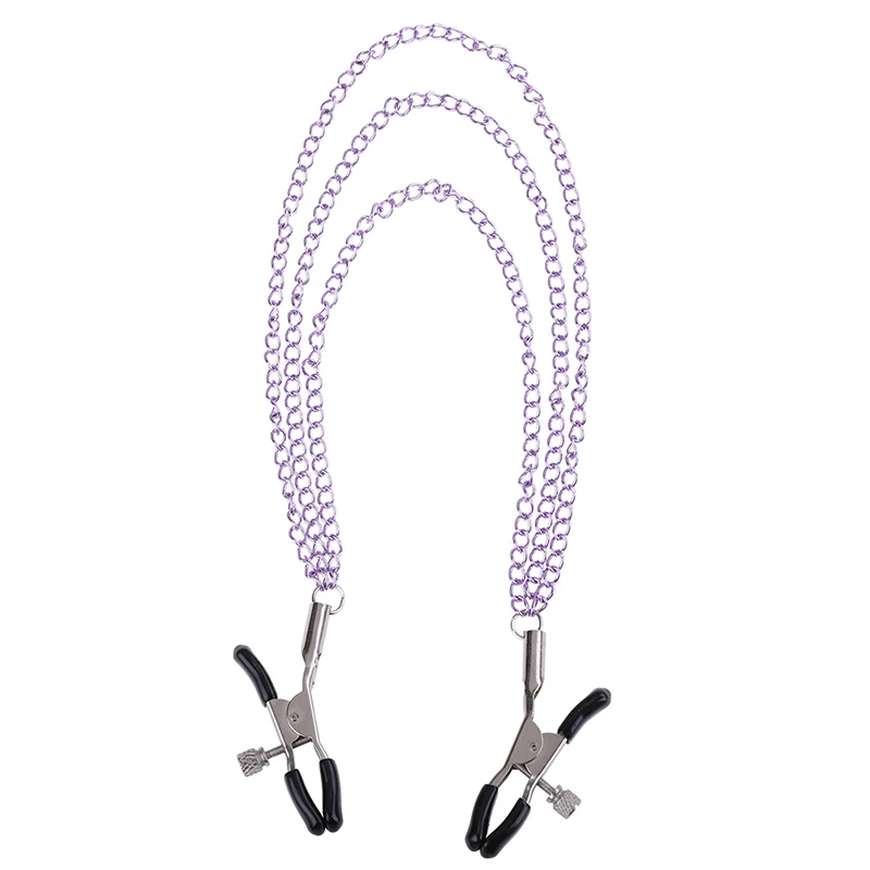 Metal Chain Nipple Clamps Stimulator Enhancer Master Series Fetish Exotic Accessories Sexy Nipple Clips For Couples