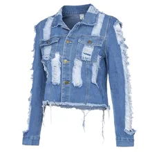 Модные женские Базовые Куртки, женское повседневное пальто с дырками, женская джинсовая куртка с длинным рукавом и карманами на пуговицах, пальто, пальто