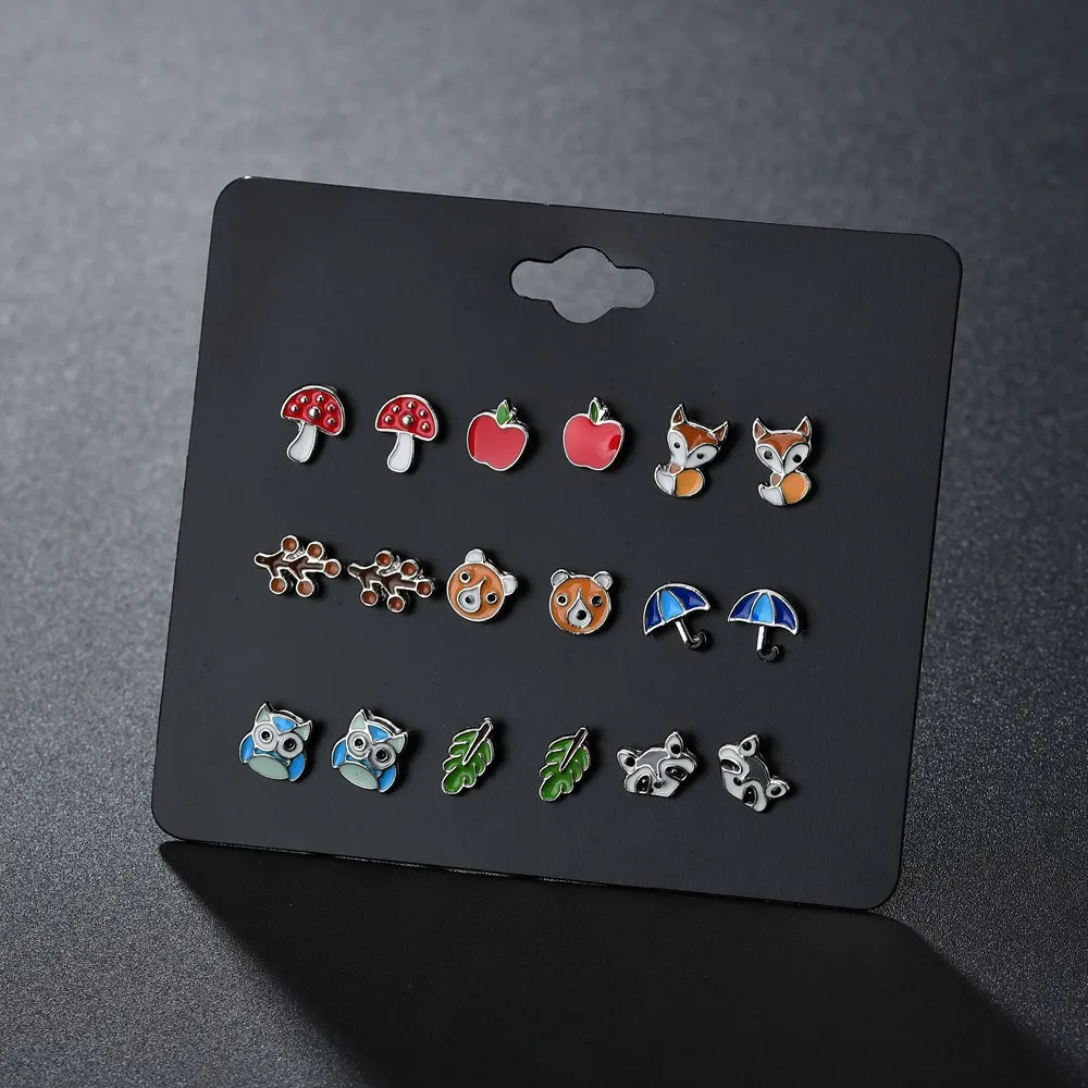 cat earrings set