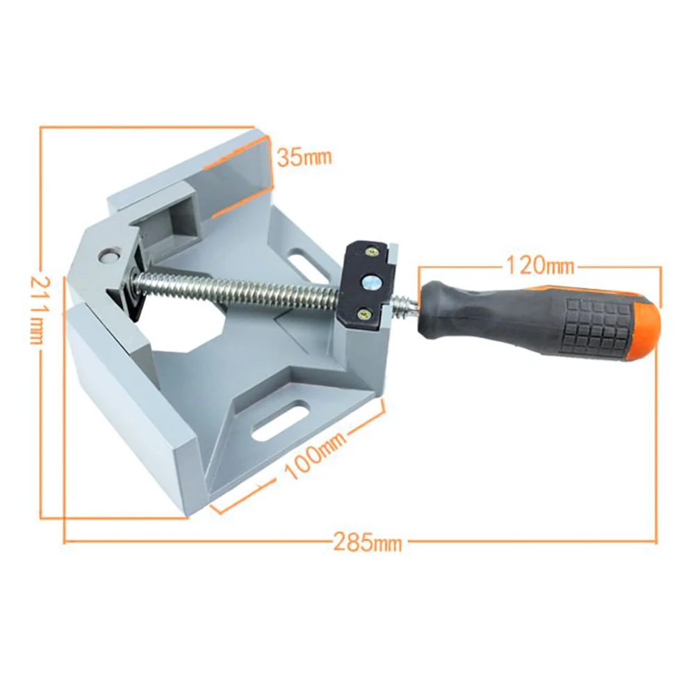 Одной ручкой 90 градусов Угловое крепление угол 2-осевой крепежный зажим регулируемые Угловые Клещи для сверления мебель для работы по