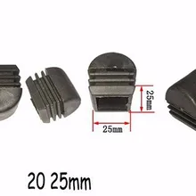 20 25 мм квадратная трубка вставки концы 1 дюймов пластиковая вилка арочная половина круглая поверхность изогнутый складной стул полка ноги коврик крышка