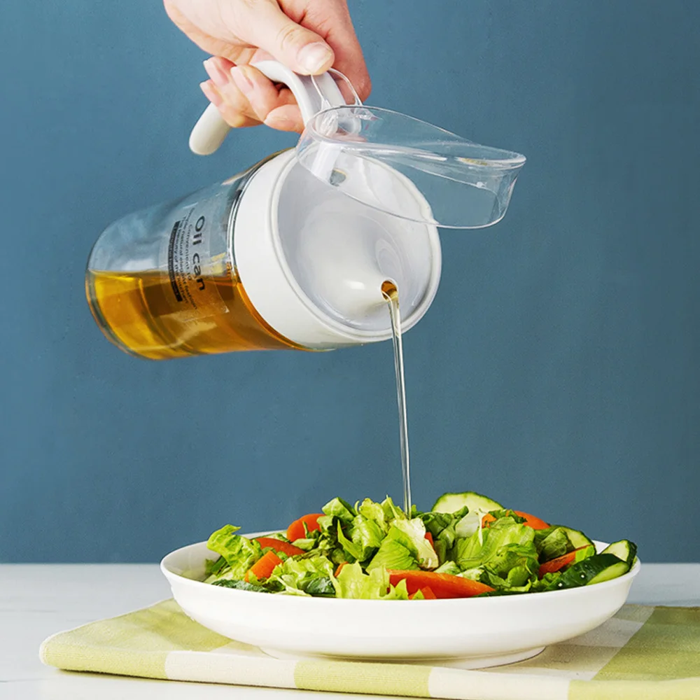 500 мл большой размер масло с уксусом оливковый диспенсер бутылка горшок герметичный кухонный стеклянный резервуар для масла бутылка приправы для кухонных инструментов