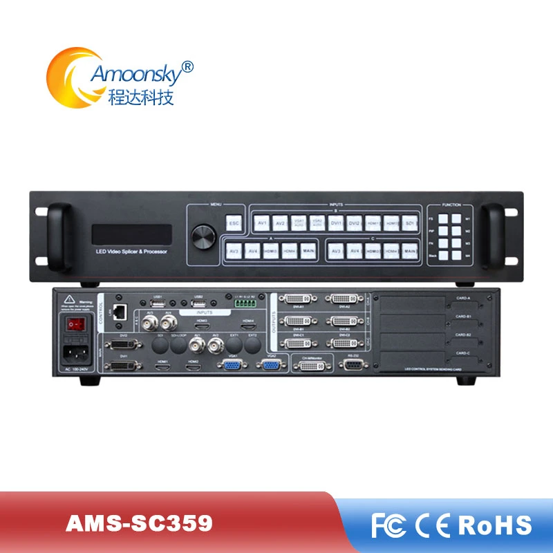 Professional Asynchronous Led Video Processor Six Windows Processor For Stage Reanl Events Performance Big Led Screen AMS-SC359 43inch tv