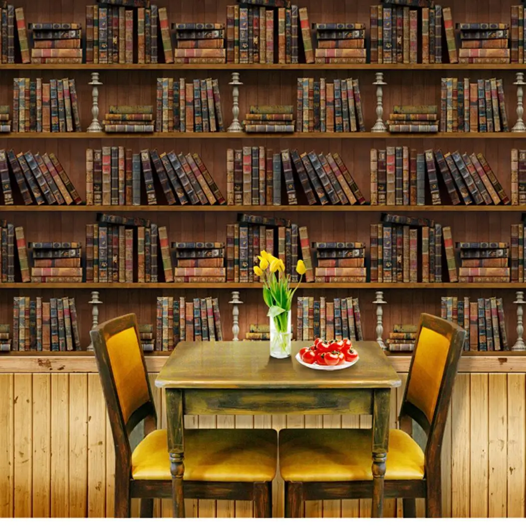 

Fashion Brick Book Pattern Self Adhesive PVC Wall Sticker Home Paper Wall Sticker Home Dcor