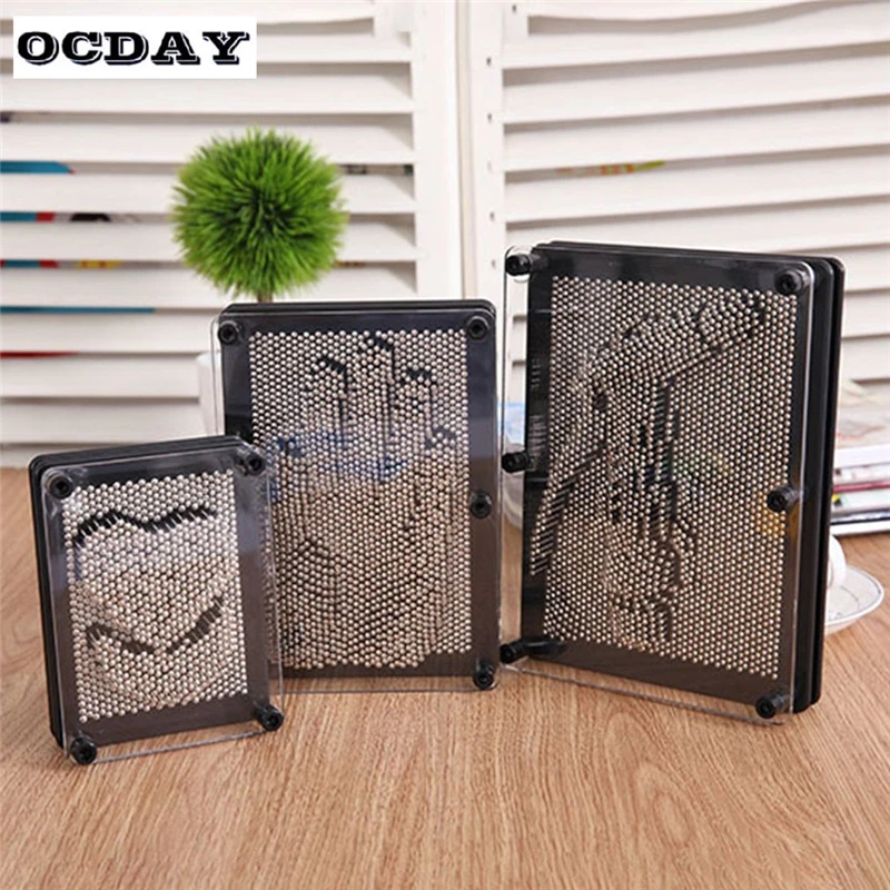 

3D Clone Metal Pin Antistress Art Clone Hand Shape Model Pinscreen Needle Board Sculptures kid Toys Painting Carving Pinart Gift