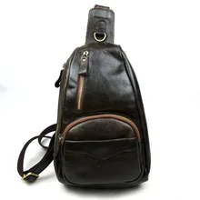 Factory direct summer new men’s casual leather chest bag Korean fashion first layer of leather chest pack