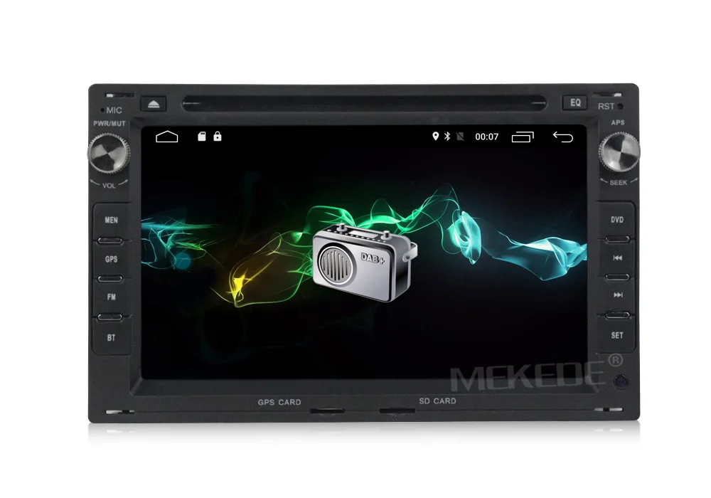 Perfect free shipping 1024x600 7" 4 Core 2GB RAM 16GB Flash Android 7.1 Car DVD GPS For VW Glof Bora Passat Mk5 Golf Mk4 Polo Jetta Seat 16