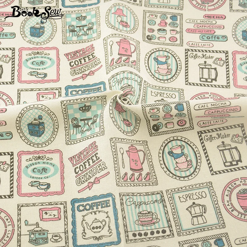 Booksew Textile Cotton Linen Fabric For Tablecloth Pillow Bag Curtain Cushion Zakka Home Theme Design Sewing Material Tissu