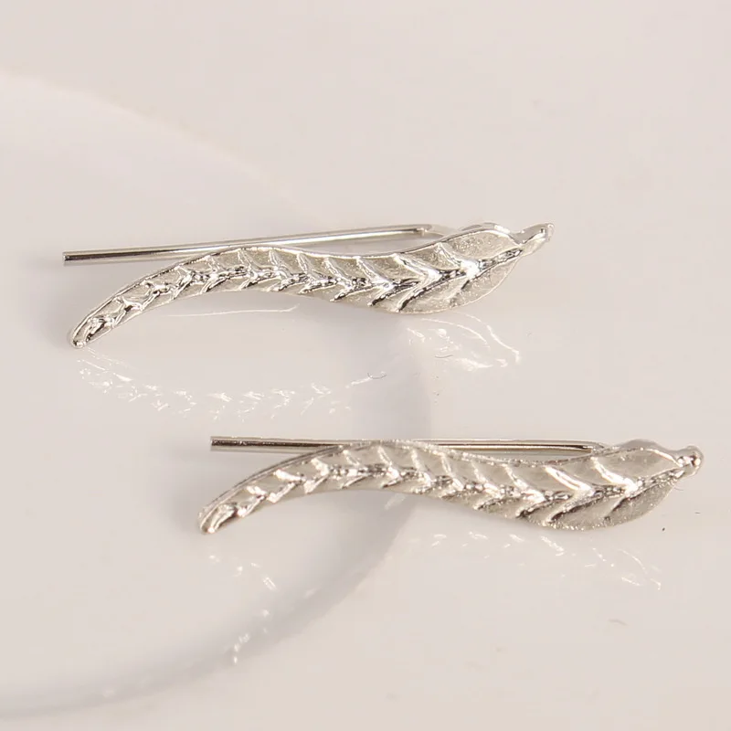 Leaf Ear Clip Gold Earrings For Women Pendientes Mujer Jewellery Earings Fashion Jewelry Orecchini Oorbellen Voor Vrouwen