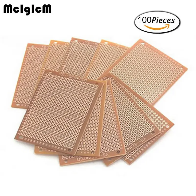 MCIGICM шт. 100 шт. новый прототип бумага Медь PCB Универсальный Эксперимент Матрица платы 5x7 см бренд - изображение