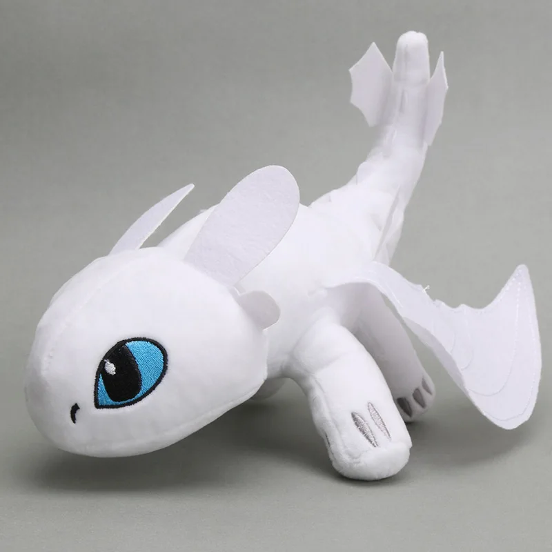 Эксклюзивный 35 см белый Беззубик Как приручить дракона 3 плюшевая игрушка Ночная фурия белый дракон светильник Fury чучело игрушки куклы