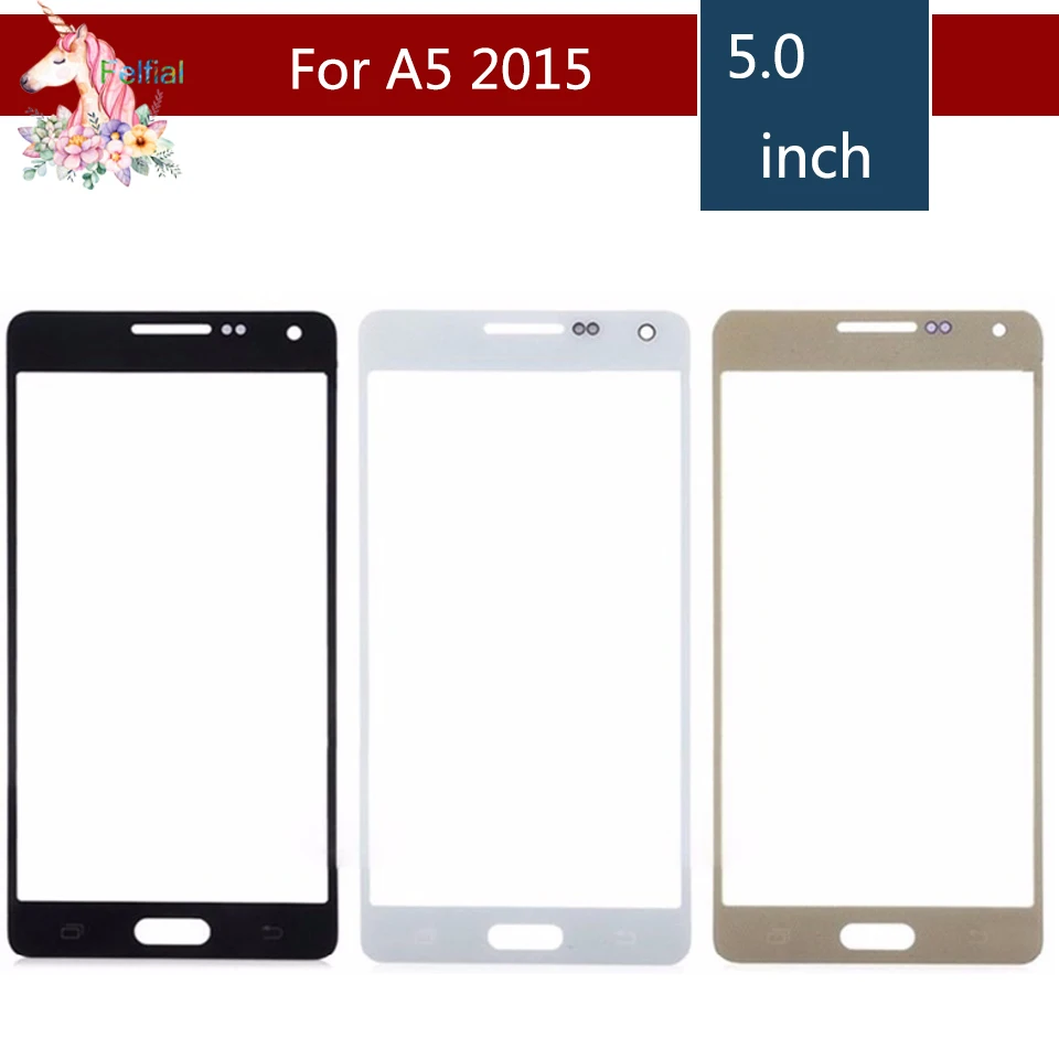 10 шт./лот для Samsung Galaxy A5 2015 A5000 SM A500F A500H переднее внешнее стекло объектив сенсорный
