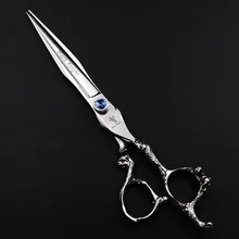 Черный рыцарь 7 дюймов ножницы для резки высокого качества Профессиональные Парикмахерские ножницы Ножницы для домашних животных в форме дракона ручка 440C
