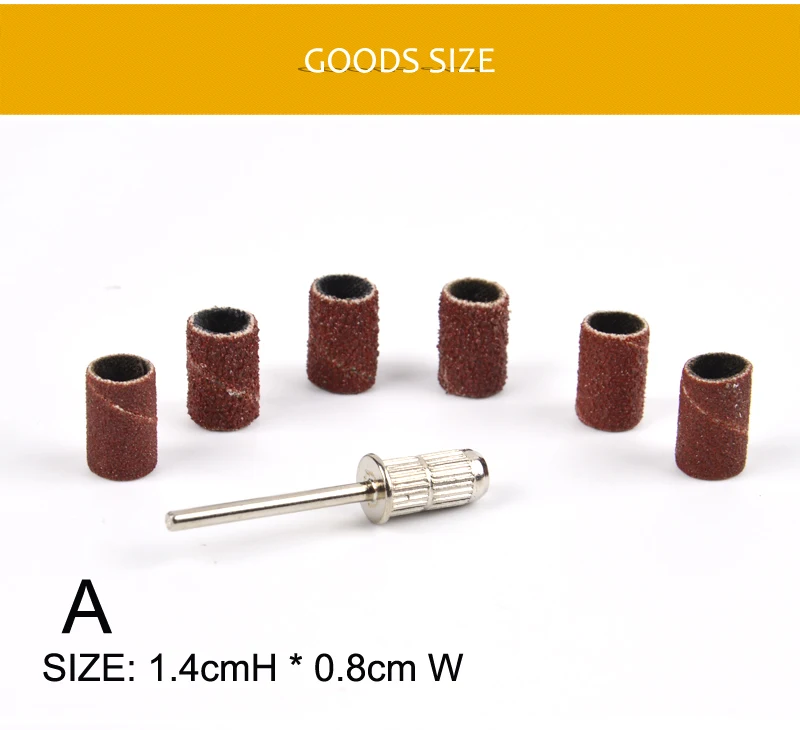 YWK 3/3" профессиональные 6 шт. сверла для ногтей+ 6 шт. шлифовальные ленты для ногтей аксессуары 2,35 мм пилка машинка для дизайна ногтей инструменты