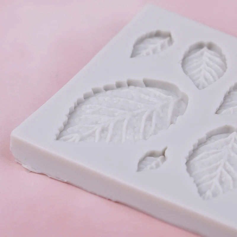 Новое поступление Розовые листья силиконового мыла пресс-формы для кухни формы для торта инструменты выпечки инструменты для приготовления печенья помадка украшения торта