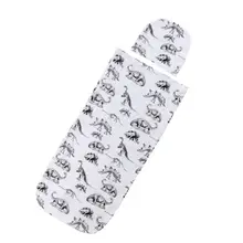 Новорожденный ребенок динозавр пеленать одеяло для сна сумка для пеленания обертывание+ шляпа 2 шт