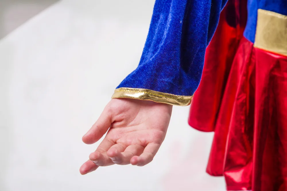 Костюм, детский сексуальный костюм Супергерл для девочек, маскарадный костюм Супермена На Хэллоуин, Детский костюм Пурима, праздничное платье