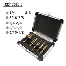 5 шт. Шаг сверло набор Hss Кобальт несколько отверстий 50 размеры SAE ступенчатые сверла 1/4-1-3/8 3/16-7/8 1/4-3/4 1/8-1/2 3/16-1/2 сверла