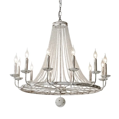 Французские свечи ржавый Ретро Хрустальный подвесной светильник в американском