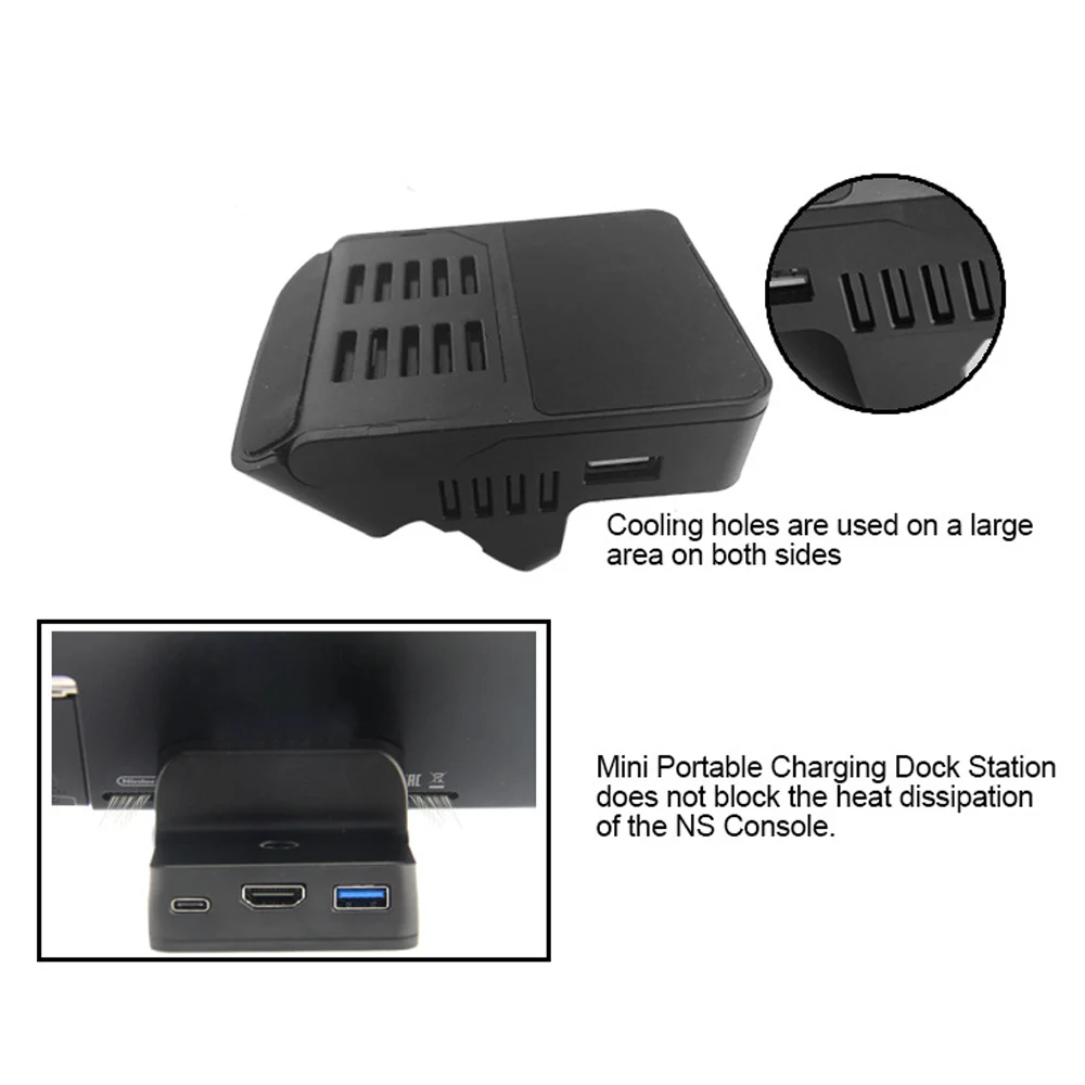 Besegad Портативный Регулируемый HDMI конвертер адаптер Подставка для зарядки док-станция для Nitend переключатель игровые аксессуары