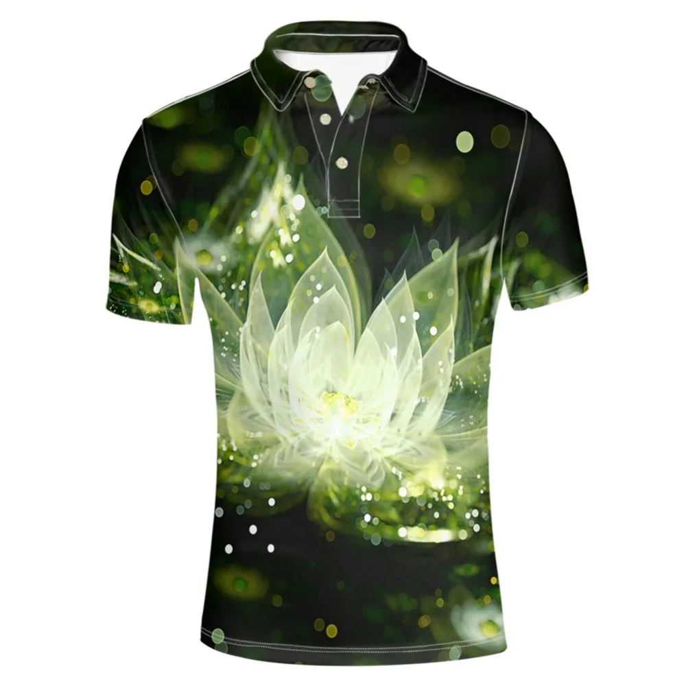 FORUDESIGNS модная 3D Цветочный принт летняя одежда рубашки для взрослых короткий рукав дышащий плюс Размеры Camisa