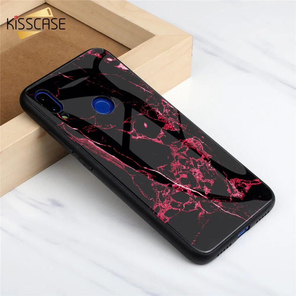 KISSCASE Luxury Glass Marble Case For Xiaomi Mi 9 8 Lite Full Fitted Redmi Note 7 5 Capinhas Coque Capa Bag |