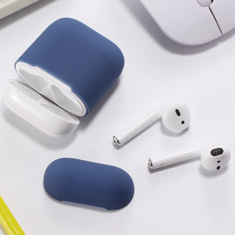 Силиконовый защитный чехол карамельного цвета s для Airpods, мягкий ультра тонкий противоударный защитный чехол для наушников Airpods