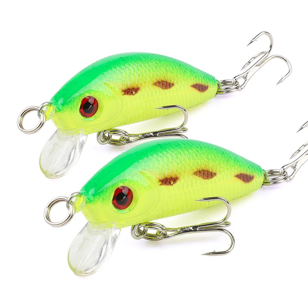 DONQL 2pcs/lot Minnow Fishing Lure 4.4cm 3.6g Wobblers Crankbait Artificial Hard Baits Topwater Floating Fishing Tackle - Цвет: Model 4