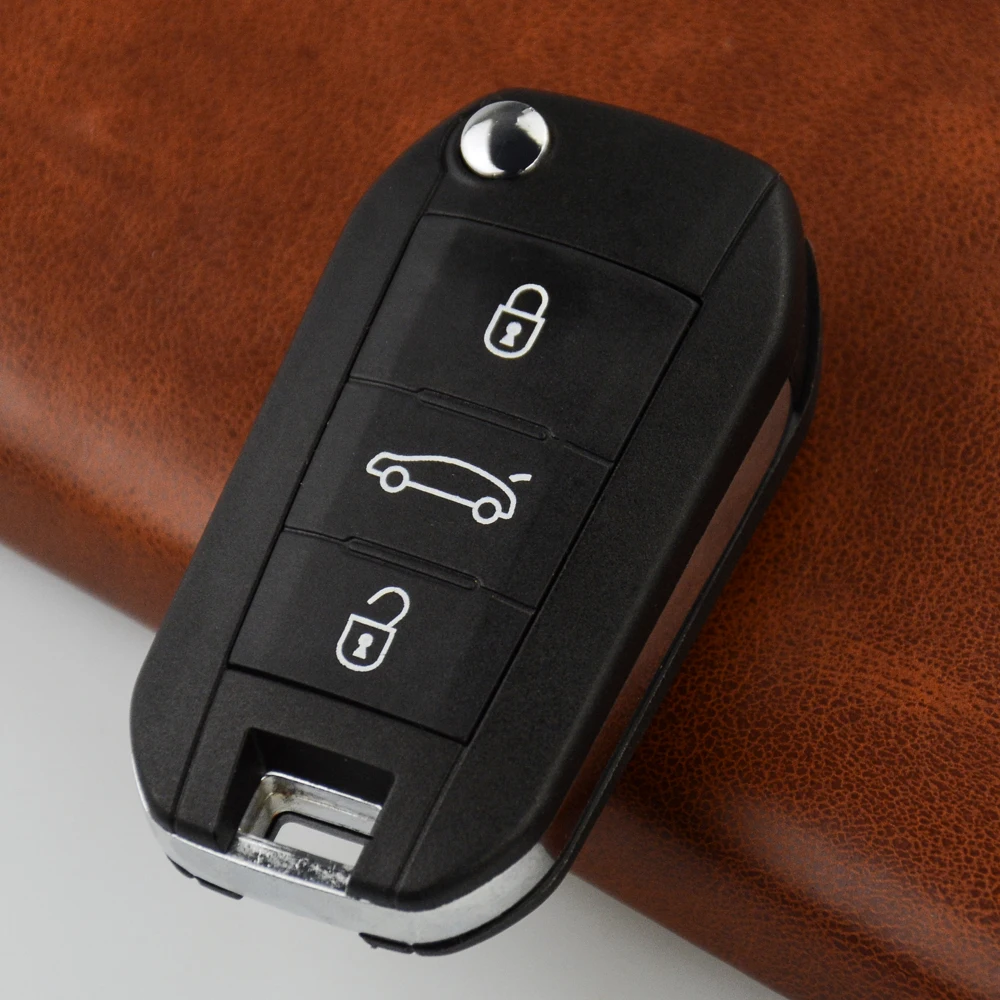 OkeyTech автомобильный Корпус ключа для Peugeot 307 307S 306 407 408 607 3 кнопки дистанционного управления флип Замена чехол FOB Uncut Balde