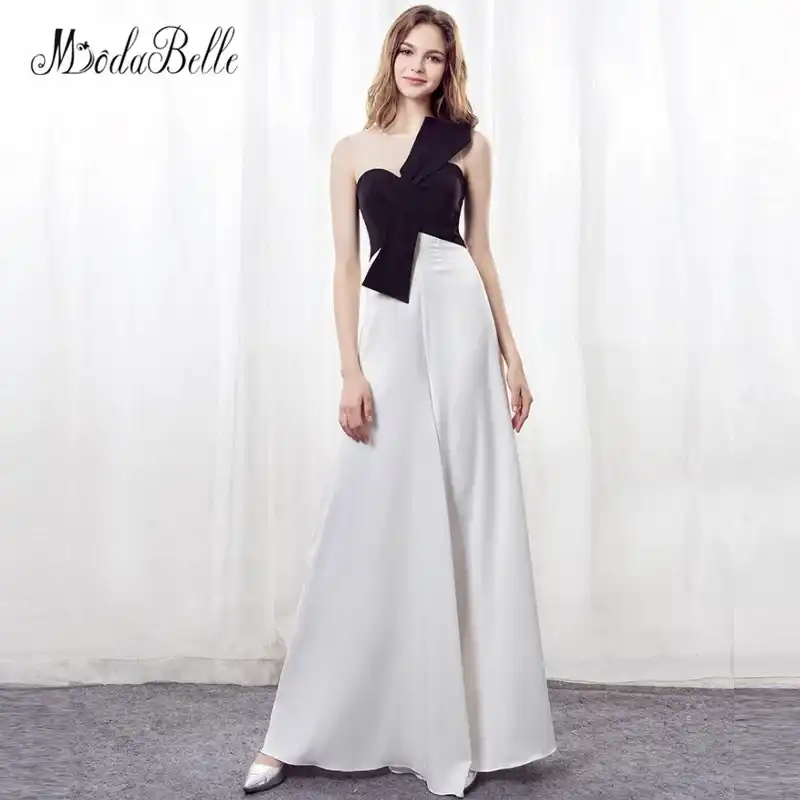 elegant black and white evening dresses