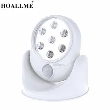 Крытый/Открытый 6 в светодиодный беспроводной датчик движения лампа бра 360 градусов вращение настенный светильник белый крыльцо светильники