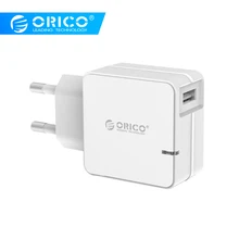 ORICO QCW-1U Быстрая зарядка 2,0 Быстрая зарядка для мобильных телефонов USB зарядное устройство для samsung S5 S6 LG с 80 см Micro USB кабелем