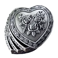 3 Layers Retro Jewelry Box European Korean Ring Box Princess Earrings Bracelets Necklaces Organizer Zinc Alloy Storage Box