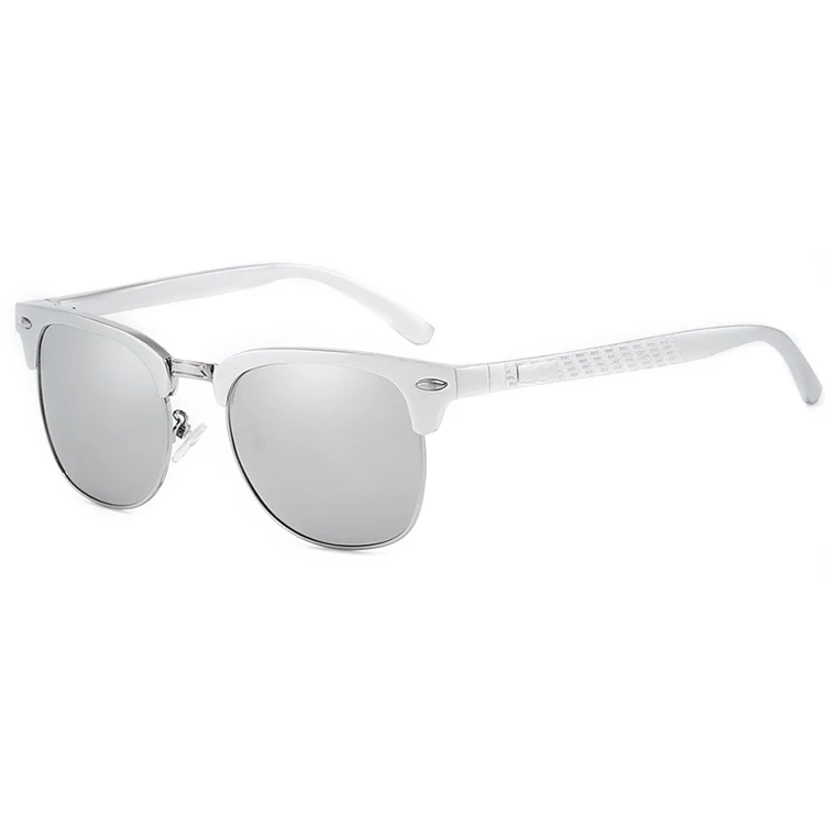 Saylayo, Роскошные Мужские поляризационные солнцезащитные очки, алюминиево-магниевые солнцезащитные очки, очки для вождения, очки для мужчин, Oculos Masculino, мужские - Цвет линз: WhiteSilver with box
