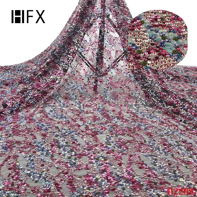 HFX Роскошные блёстки вышивка кружева ткань ручной работы DIY 3D Цветы одежда